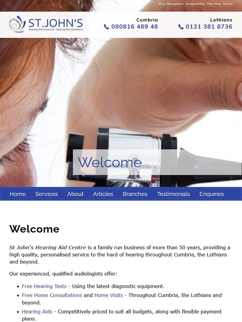 easierthanweb's tweet image. WEBSITE DESIGN #CUMBRIA

Recent website rebranding for St John&apos;s Hearing Aid Centre, private hearing consultants based in #GrangeOverSands.

Contact us to get your business working online.

#Ambleside #Arnside #Bowness #Kendal #KirkbyLonsdale #Windermere

easierthan.co.uk/website-design…