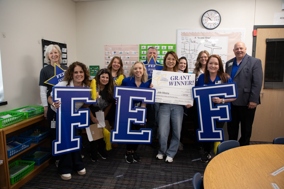 📷📷 Talley Teachers Shine with "Grants for Great Ideas!" 📷
 “Grants for Great Ideas!” winners by the Frisco Education Foundation! 
Congratulations to:
📷 Julie Mesina 
📷 Mackenzie Nadeau  
📷 Sally Pyun &amp; Susan Pickre
Thank you, Frisco Education Foundation!