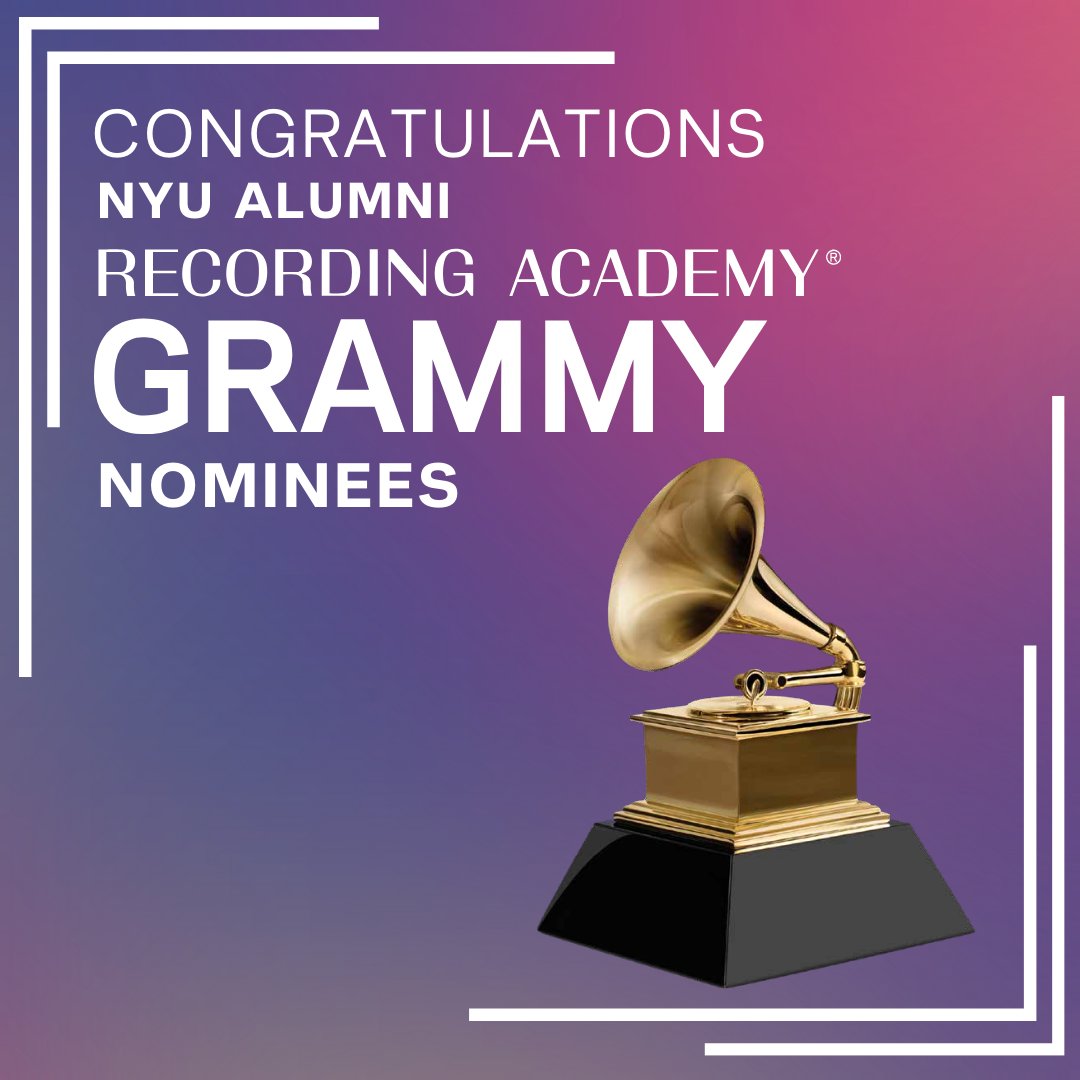 Congratulations to the #NYUAlumni who received 2025 Grammy Award nominations and to the many more who hit the right note with their work on these award-worthy projects. A few of the talented nominees include:

Best Jazz Performance: Nicole Zuraitis (STEINHARDT '07, Faculty),
