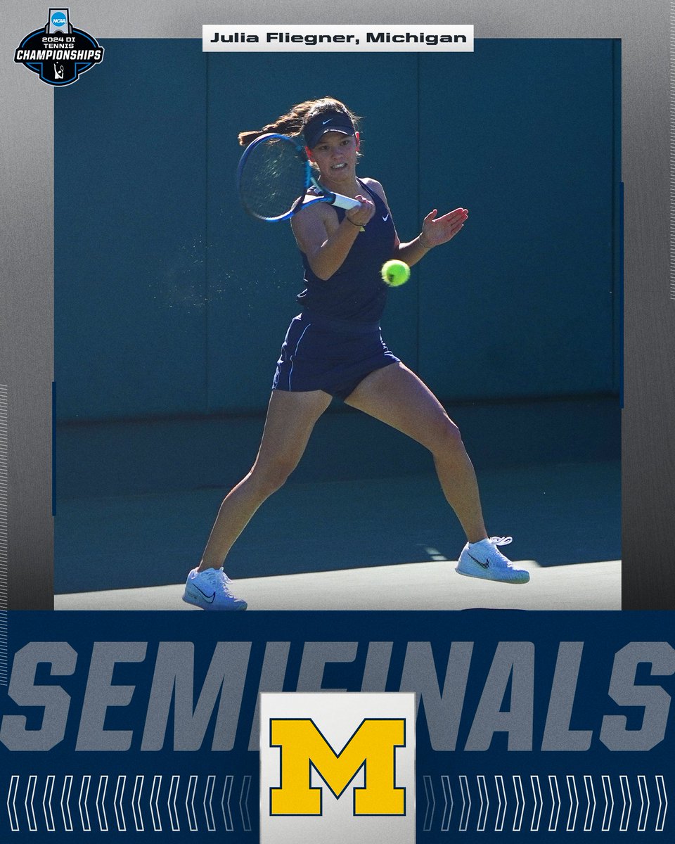 NCAA Tennis (@ncaatennis) on Twitter photo Julia Fliegner of <a href="/UMichWTennis/">Michigan Women's Tennis</a> is headed to the singles semifinals! 🔵
#NCAATennis Julia Fliegner of <a href="/UMichWTennis/">Michigan Women's Tennis</a> is headed to the singles semifinals! 🔵
#NCAATennis