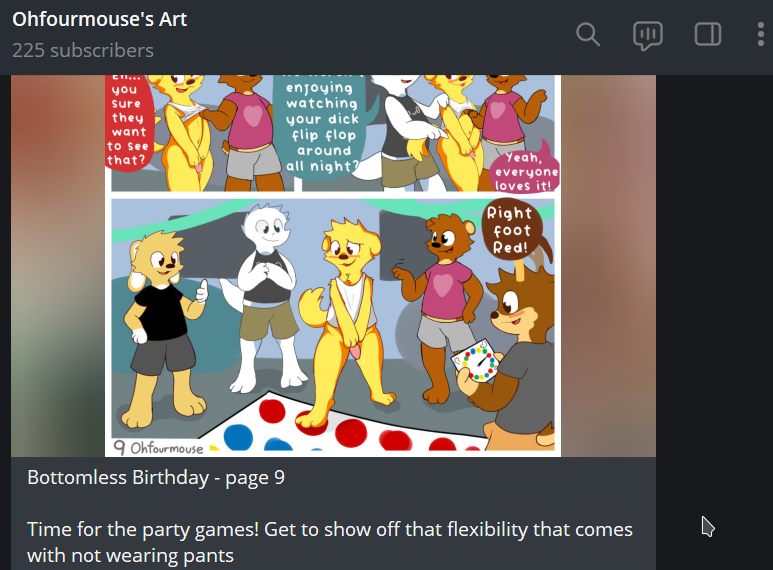 ohfourmouse's tweet photo. If you want to keep up with my art I have a telegram channel I post art to https://t.co/QGZ6HgOcjl

You can find the current comic I'm working on here https://t.co/TZg1UL4E5w https://t.co/cZxV0HokxU