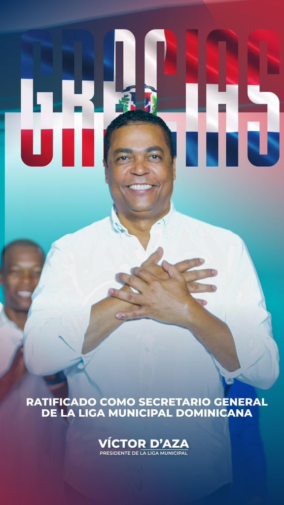 Quiero felicitar a <a href="/VictorDazaT/">Víctor D'Aza</a> que ha sido confirmado al frente de la <a href="/LigaMunicipalRD/">Liga Municipal Dominicana</a> para continuar trabajando comprometido con la visión de desarrollo, la sostenibilidad y la transparencia. La municipalidad garante de desarrollo de los gobiernos locales.