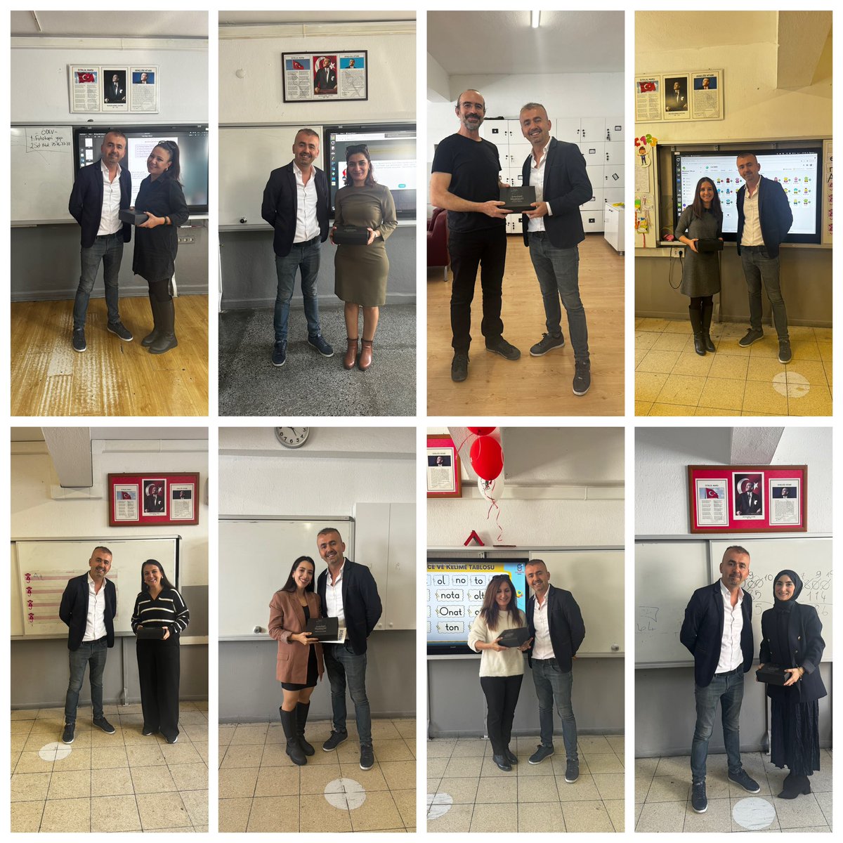 100Menemen's tweet photo. Okul müdürümüz Sadullah Çelik tarafından öğretmenlerimiz sınıflarında ziyaret edilip öğretmenler günü kutlandı. İyi ki varsınız öğretmenim @MenemenMEM @muharembayindir @sadullah_celikk https://t.co/qi9Oam4xAE