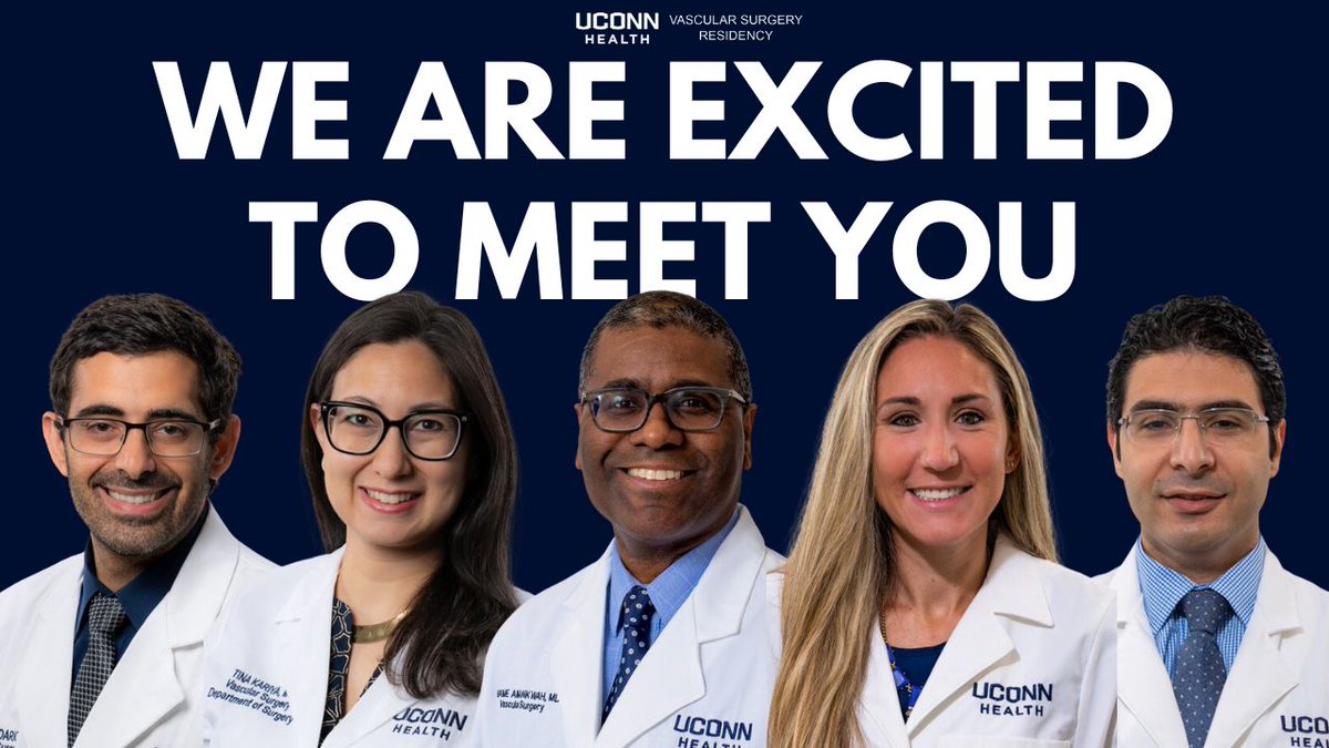 UConnVascular's tweet photo. Residency interviews are here! We are excited to meet all the applicants over the four dates and look forward to picking another amazing Resident to join Dr. Adrienne Green, current PGY 2, and Dr. Mathew Kahn, current PGY 1, as our new PGY 1 Vascular Surgery Resident. https://t.co/eAMlwTwv1u