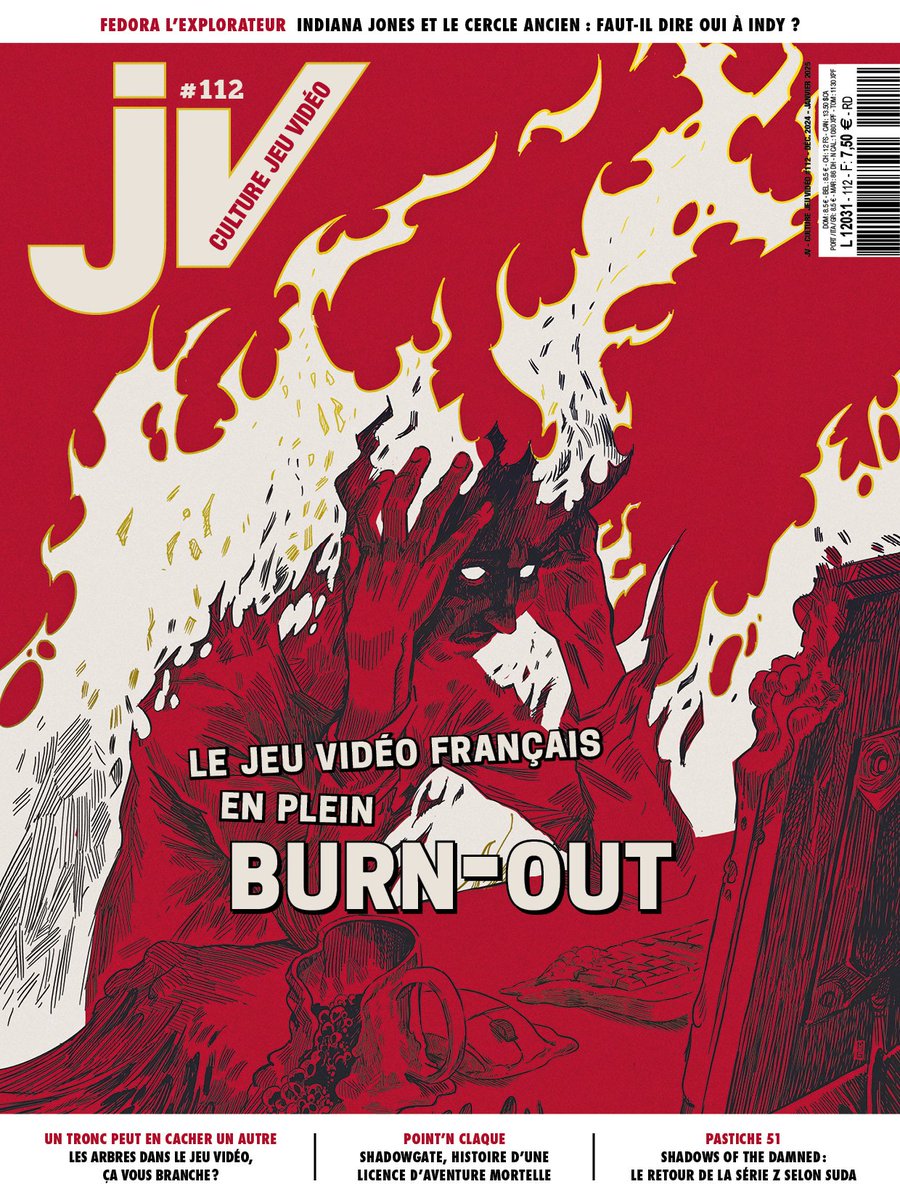 JVlemag's tweet image. Le point final de JV 112 vient d&apos;être placé. Le magazine sortira dans quelques jours et parlera de la santé actuelle du jeu vidéo français, de ses travailleuses et travailleurs. Comme vous l&apos;aurez deviné à la vue de la couv&apos;, la situation n&apos;est pas très réjouissante