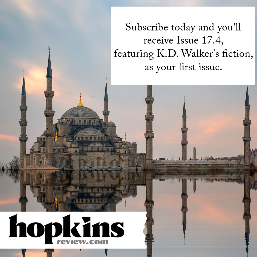 Hopkins_Review's tweet photo. Subscribe today and you'll receive Issue 17.4, featuring K.D. Walker's fiction, as your first issue.
@kdwalker2000 https://t.co/0UiUSm01Ct