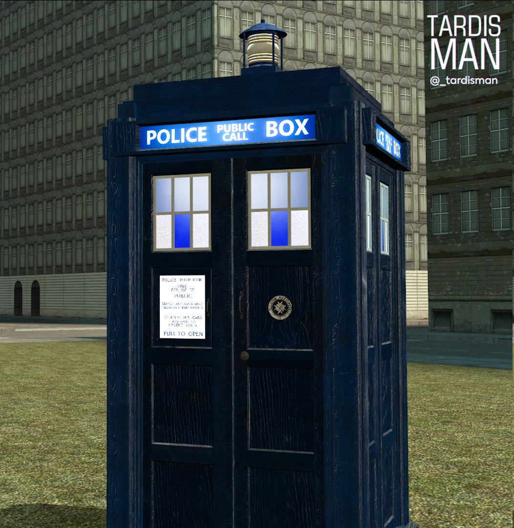 TARDISman550's tweet photo. Hey folks   

The new Garry's Mod Addon 
myself @L0A_Ink and @ValeyardStudios have been working on is now publicly on the workshop to check out !!  My own Custom exterior design as a Chameleon Circuit     

Enjoy the Addon folks    

https://t.co/oQVKlNo76W 

#TARDIS #Doctorwho https://t.co/Sz3dQfSA8m