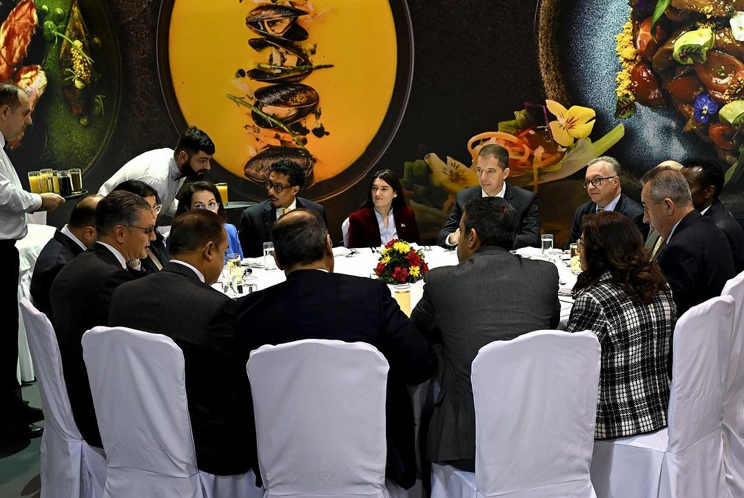 MoroccoInSRB's tweet photo. H.E. Ambassador Belhaj took part today in the luncheon for the Heads of Arab Missions hosted by H.E MFA @markodjuric at the Belgrade Fair and attended the opening by H.E President @avucic of the #WineVision by #OpenBalkan 2024.
@Marocdiplo_EN @MFASerbia https://t.co/uIDCKnzHEY