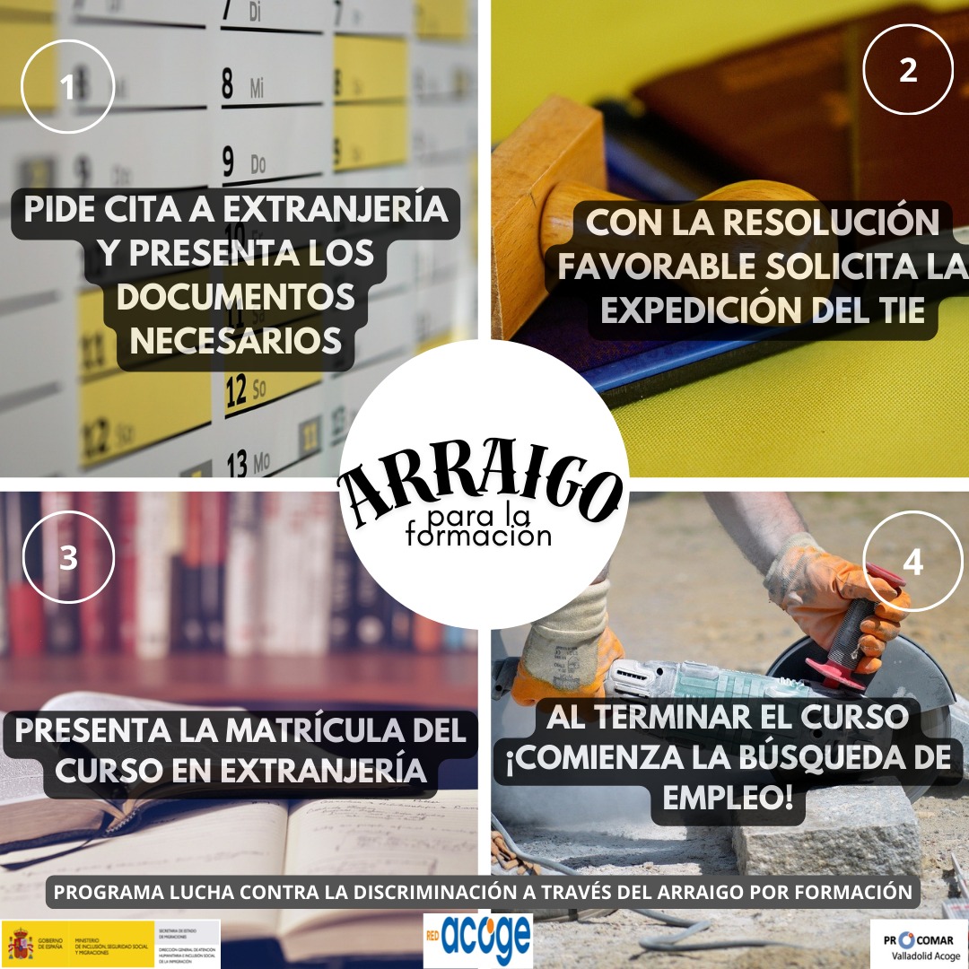ProcomarVLL's tweet photo. 📚💼 ¡Consigue tu permiso de residencia mientras te formas para el empleo!
En el Programa "Lucha contra la discriminación a través del Arraigo por formación" te asesoramos durante todo el proceso.

📩 Para más información, pide cita en el servicio jurídico de tu entidad https://t.co/FNuIolmxvt
