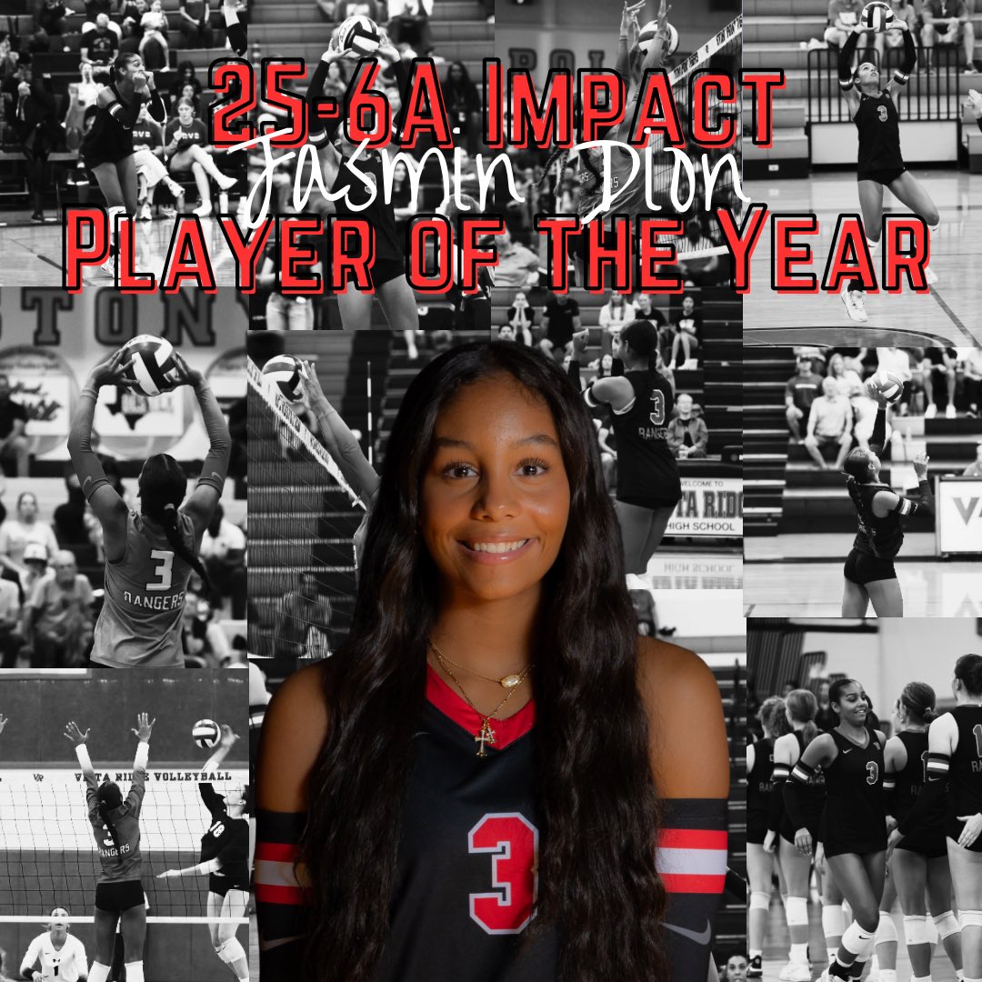 🥁Your 25-6A Impact Player of the Year👏

972 Assists, 302 Digs, 78 Kills, 48 Aces, 37 Blocks on the season. Congrats Jas, you deserve it!

#txhsvb #districtawards #alldistrict #highschoolvolleyball