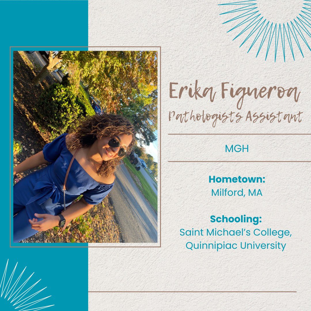 MGHPathology's tweet photo. MEET THE TEAM ๐
Next up is one of our amazing MGH PAs! Erika slays always, no cap. Swipe to see more about one of our coolest colleagues.
#pathology #pathassistant #PA #mgb #pathresidency #meded #residency #medicine #MedicalEducation https://t.co/VhEZsSnt7e