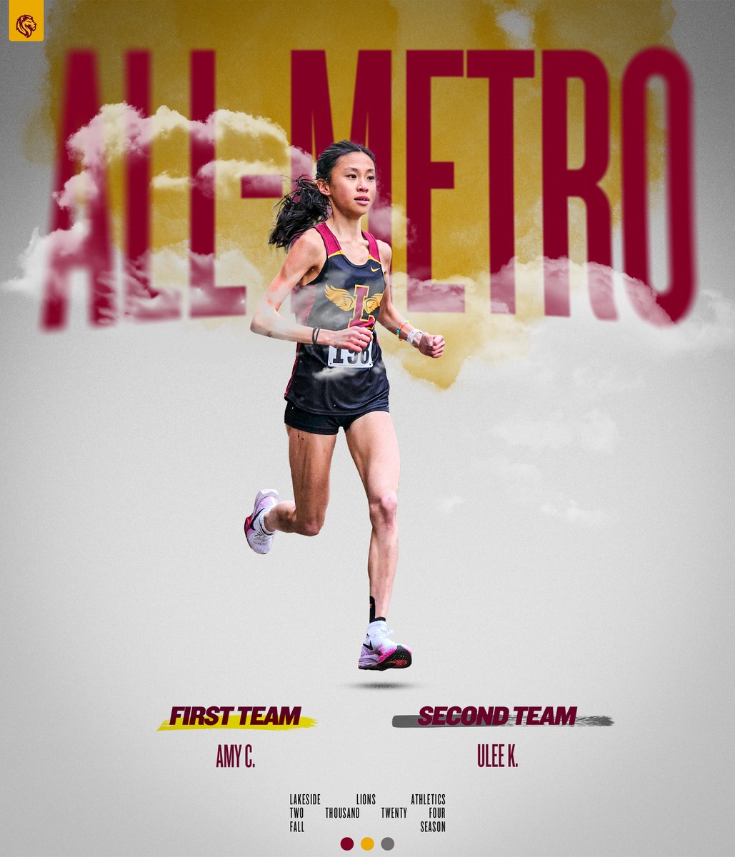⚡ALL-METRO CROSS COUNTRY⚡

After a 4th place finish at the Metro League championship meet and a 24th place finish at state, Amy C. lands herself into First Team All Metro! Congratulations to her, and to Ulee K. on his second team nod!

#GOLIONS
