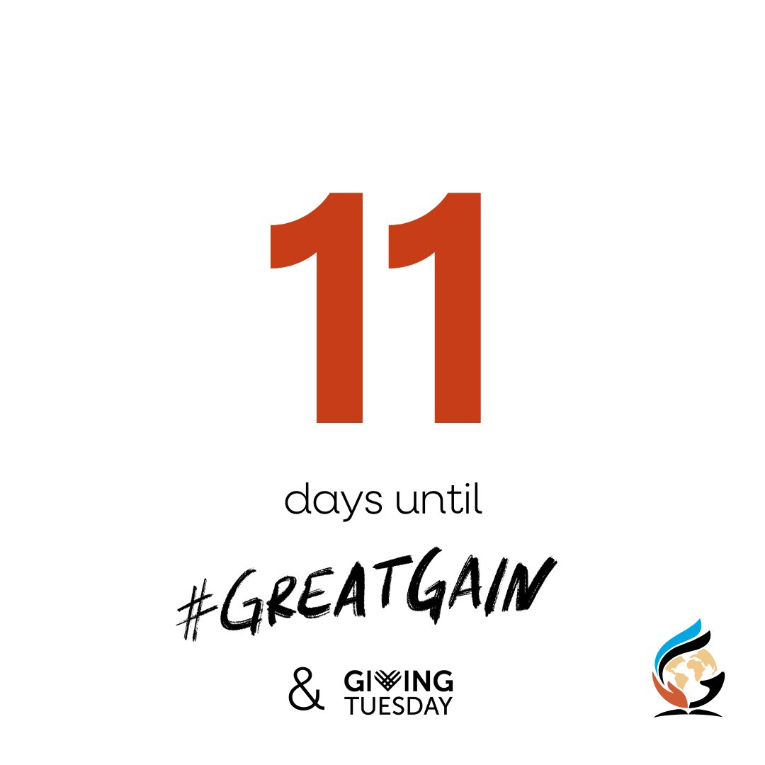 GOD_Intl's tweet photo. 12 days to go! 🗓️ This Giving Tuesday, we’re focused on #GreatGain—godliness in action through generosity that changes lives. Join us for a season of giving and get ready to be inspired

#GivingTuesday  #GreatGain #Generosity #FaithInAction https://t.co/gXvinsHV2E