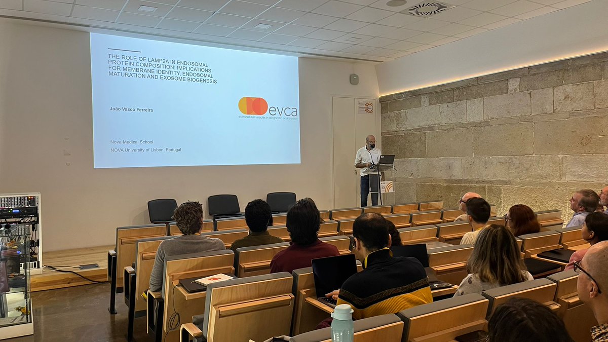 EVCA_Twinning's tweet photo. The EVCA Club has officially launched at @nova_medschool. The aim is to bring together researchers to discuss EV research. The first session today, on Nov 22, featured João Ferreira &amp; Rune Matthiesen. 

#EVCATwinning #ExtracellularVesicles #EVCAClub https://t.co/sqtSGPPrTx