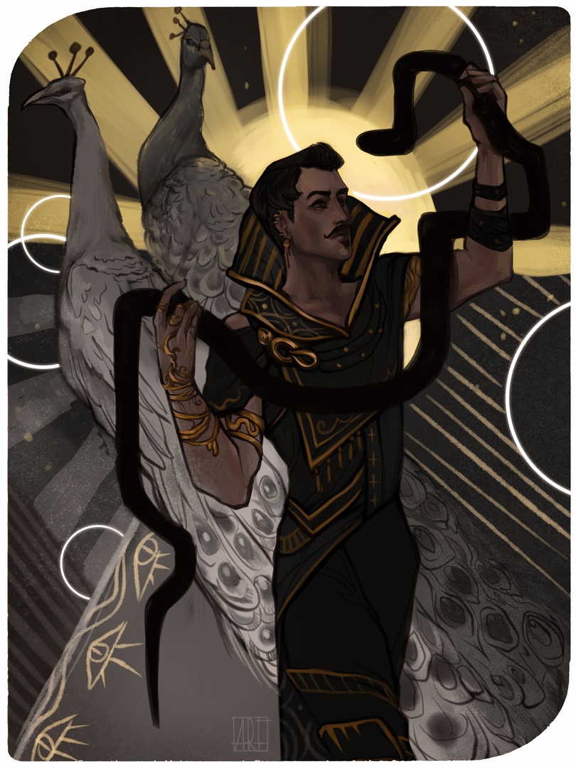ArfArts's tweet photo. one of my old #dragonage cards with Dorian <3 https://t.co/0p23pZJ2v1