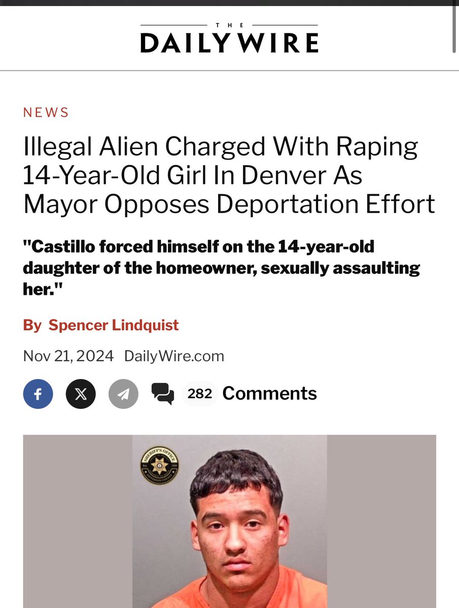 greg_price11's tweet image. Denver Mayor @MikeJohnstonCO: I will use police to block the feds from deporting illegals.
*one day later*
Illegal alien in Denver is charged with raping a 14-year-old girl.