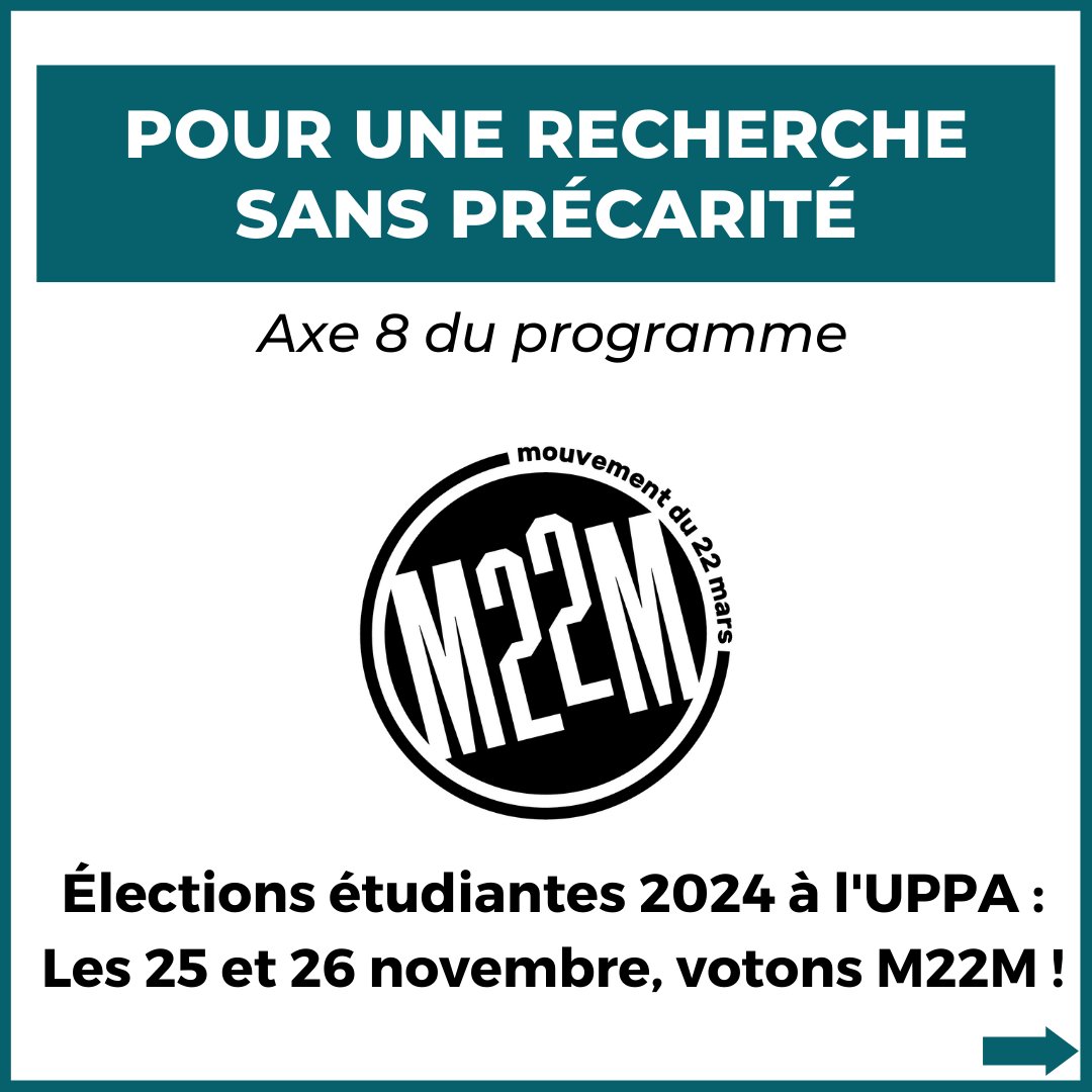 M22M_UPPA_'s tweet photo. 📚 Huitième  et dernier axe de notre programme, on a gardé le plus long pour la fin,  il s'agit de nos revendications sur la recherche à l'UPPA ! https://t.co/dKGotvN99Y