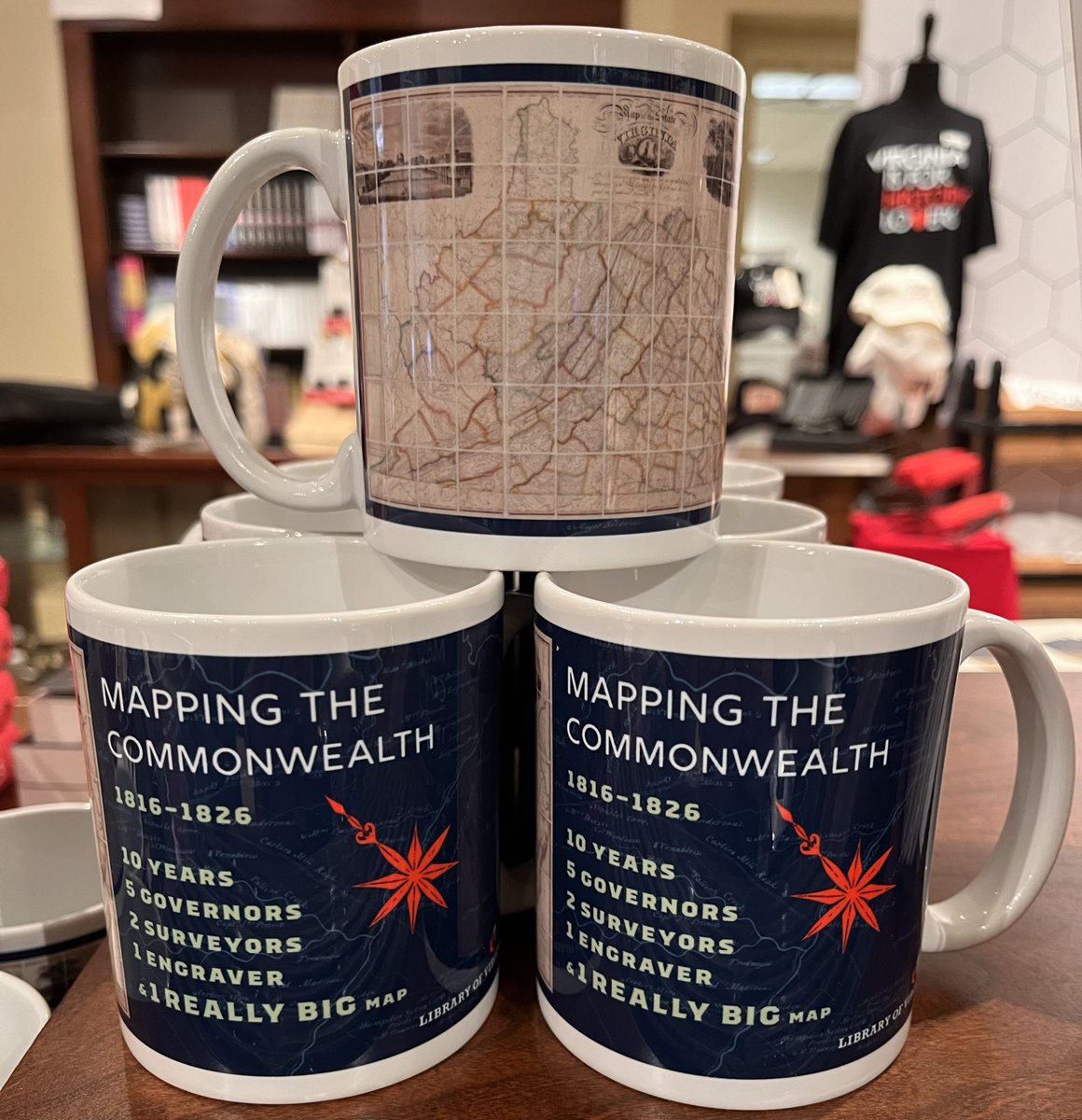 "Mapping the Commonwealth" tells the story of VA’s 1st official state map. View the exhibition at LVA &amp; stop by the Virginia Shop to get map goodies! Or shop online 24/7 at thevirginiashop.org. Exhibition info edu.lva.virginia.gov/mapping-the-co…
#MappingTheCommonwealth #shoplocal