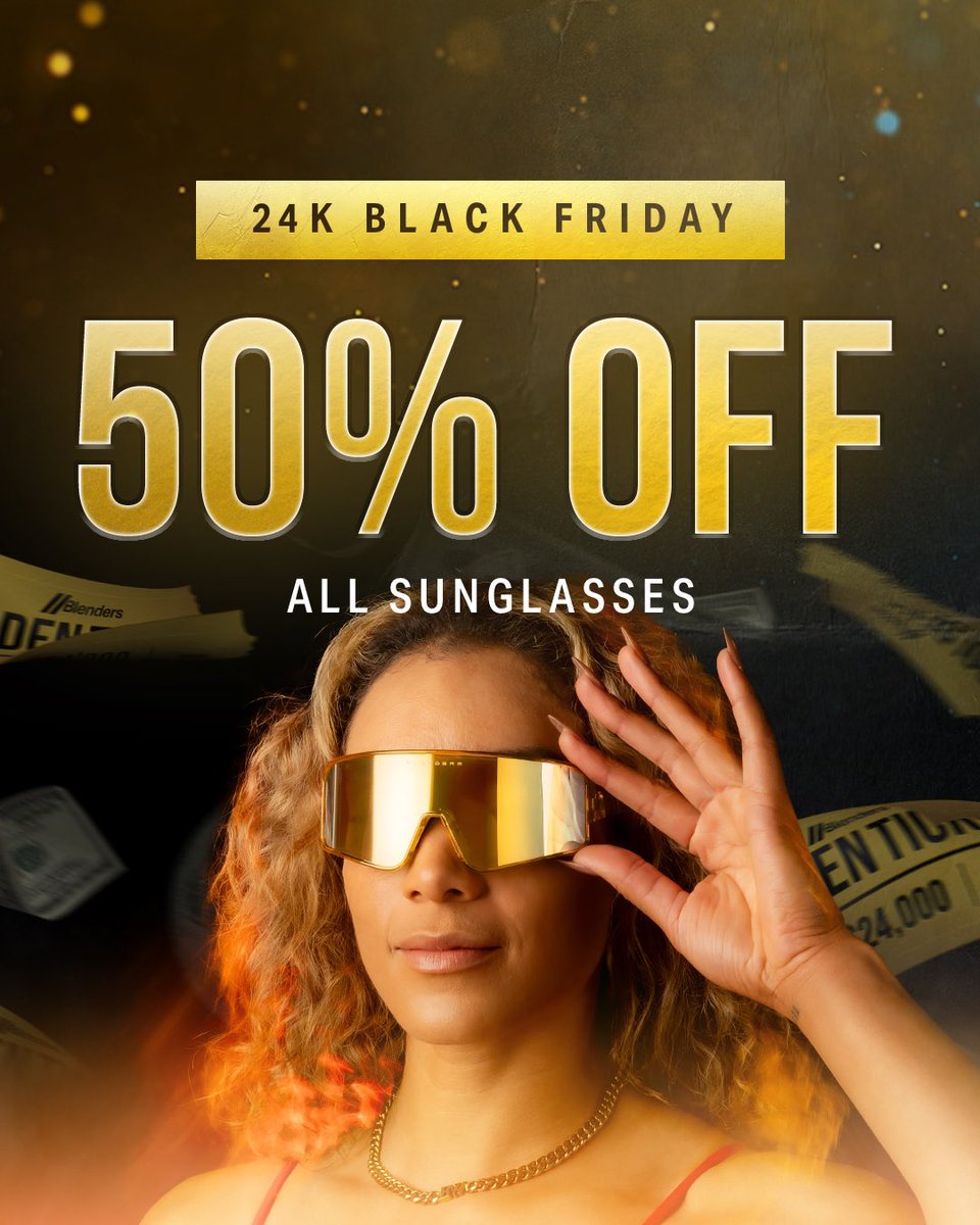24K BLACK FRIDAY Is HERE 💵
🕶️ 50% OFF Shades 
🏂 30% OFF Snow
💰 $24K Sweepstakes

Every $1 spent during Black Friday earns you 1 entry to WIN $24,000 💸
⁠
We will sell out of a lot of styles, so don’t wait!   
⁠#blenderseyewear #blenders #blackfriday ⁠