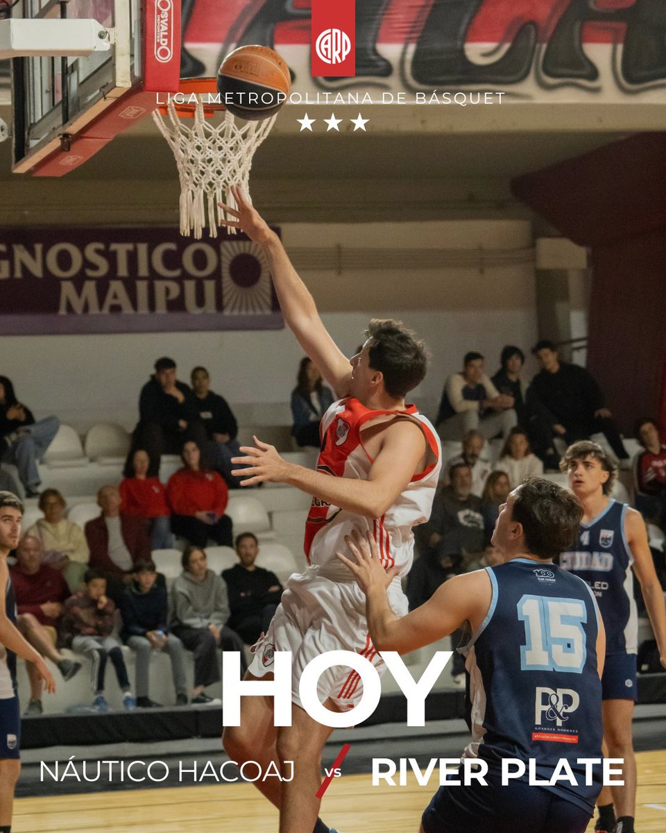 ¡¡𝗛𝗢𝗬 𝗝𝗨𝗘𝗚𝗔 𝗥𝗜𝗩𝗘𝗥!! ⚪️🔴⚪️

➡️ Visitante vs. Náutico Hacoaj
🕤 21:00 hs
📍Náutico Hacoaj - Sede Tigre (Luis García 943, Tigre)
🎟️ $3500
🖥️ <a href="/basquetpass_arg/">Basquet Pass Argentina</a>