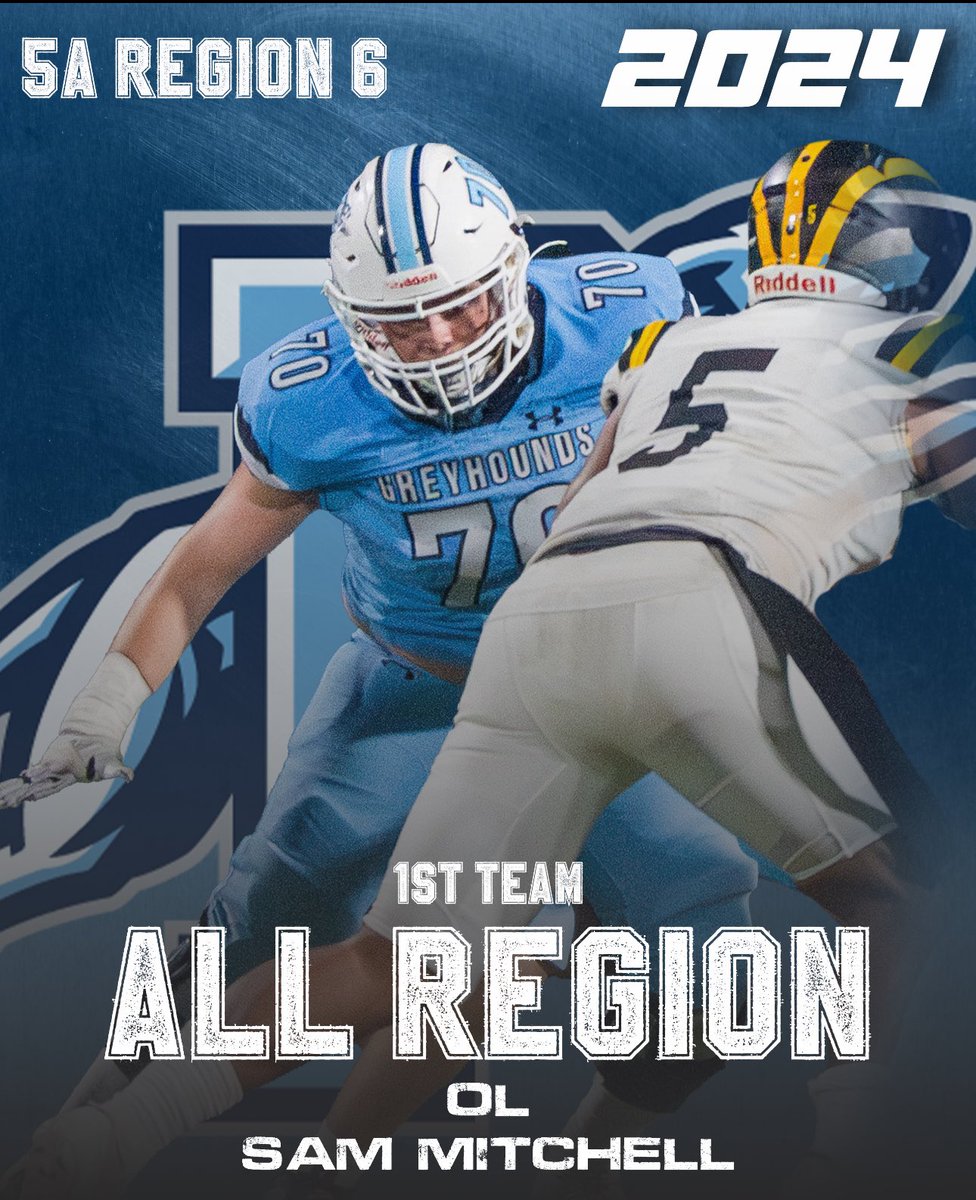 PopeFootball's tweet photo. Congratulations JT Way RB, Sam Mitchell OL, Nigel Combs LB for being Selected 1st Team All-Region for Region 6-5A #COMPETE #POPEPRIDE https://t.co/SGEnYfcKAb