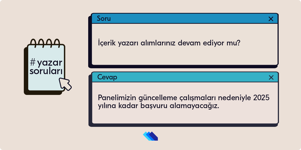 icerikcom's tweet photo. 📌 Yazar alımlarımıza 2025 yılında devam edeceğiz!

#yazarsoruları #metinyazarı #içerikyazarı #içeriküretimi https://t.co/EeZAKzsFLv