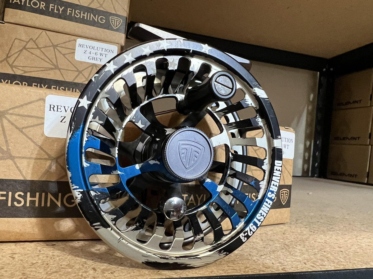 Custom of a retiring law enforcement officer. Cool project! #flyfishing