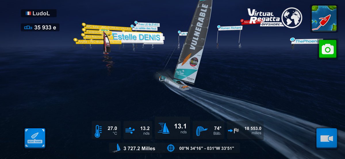 Ludo ⓛ (@ludo_l_) on Twitter photo Décidément, comme il y a 4 ans, on est voué à se suivre sur le <a href="/VendeeGlobe/">Vendée Globe</a> <a href="/VirtualRegatta/">Virtual Regatta</a> <a href="/DenisEstelle/">Estelle Denis</a> !!! ☺️ #vulnerable #vendeeglobe2024 Décidément, comme il y a 4 ans, on est voué à se suivre sur le <a href="/VendeeGlobe/">Vendée Globe</a> <a href="/VirtualRegatta/">Virtual Regatta</a> <a href="/DenisEstelle/">Estelle Denis</a> !!! ☺️ #vulnerable #vendeeglobe2024