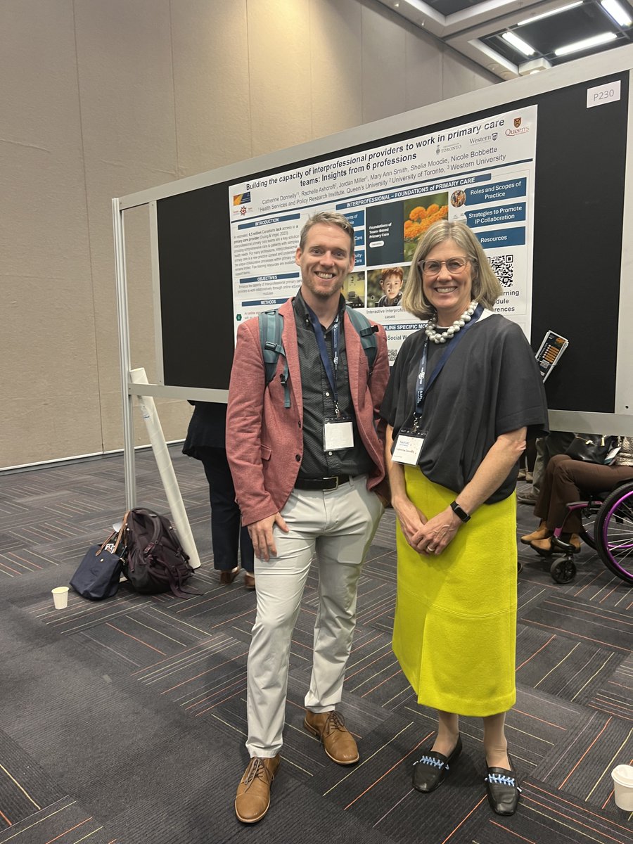 Health Services and Policy Research Institute (@queens_hspri) on Twitter photo HSPRI researchers Dr. Jordan Miller and Dr. Catherine Donnelly standing by their work... literally!
Building the Capacity of Interprofessional Care Providers to work in Primary Care Teams: Insights from 6 Professions <a href="/QueensUHealth/">Queen's Health Sciences</a> <a href="/queensuResearch/">Research@Queen's University</a> <a href="/cathfrymire/">Catherine Donnelly</a> #NAPCRG2024 HSPRI researchers Dr. Jordan Miller and Dr. Catherine Donnelly standing by their work... literally!
Building the Capacity of Interprofessional Care Providers to work in Primary Care Teams: Insights from 6 Professions <a href="/QueensUHealth/">Queen's Health Sciences</a> <a href="/queensuResearch/">Research@Queen's University</a> <a href="/cathfrymire/">Catherine Donnelly</a> #NAPCRG2024