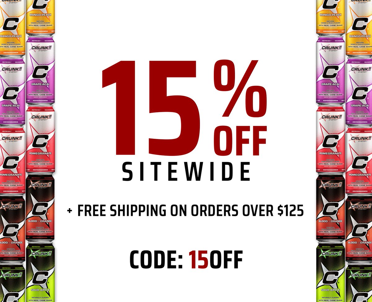 Get CRUNK and save big. Black Friday early access is here. bit.ly/CRUNK15OFF