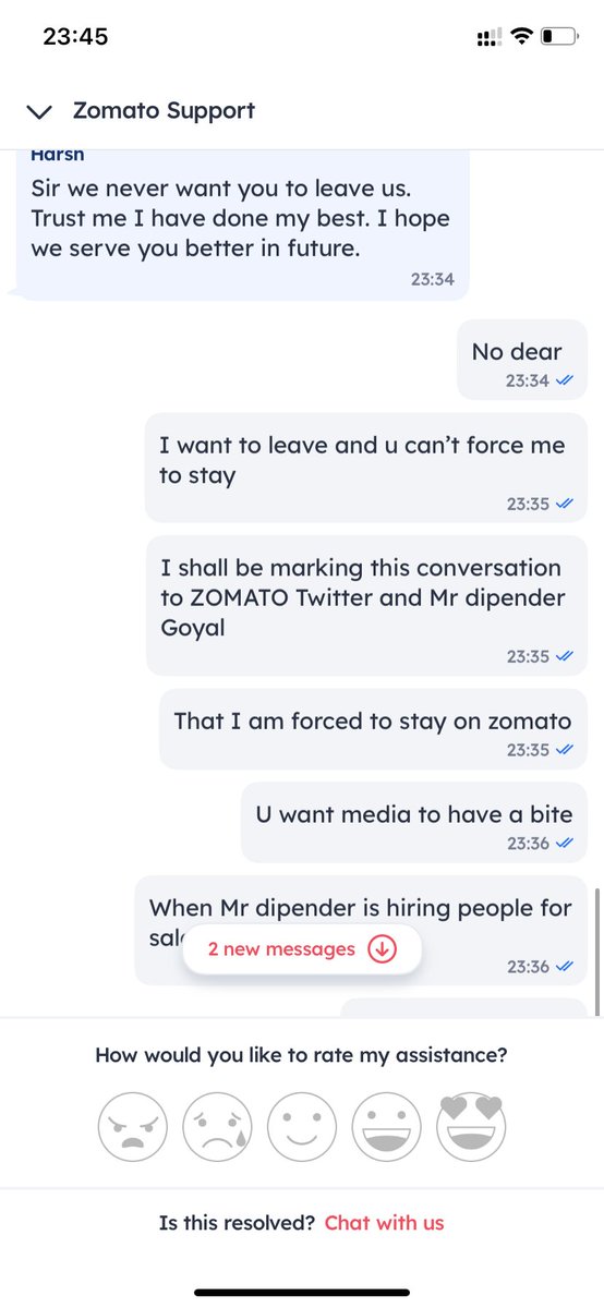 anuragsri06's tweet photo. @deepigoyal @zomato ord cancelled 2wc in a week aftr bng accepted. Offered a petty compensation of Rs 100 4 waiting for food vn I pay u guys ovr 20k per month on ur app. Asked to deactivate acct bt nt done. Cons rgts and concerns thrwn out of d window whl Mr Goyal is bay playng hiring games https://t.co/SixgU2Y6HY