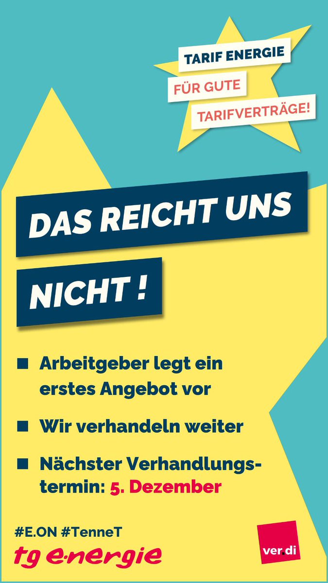 Private Energiewirtschaft Tarifgemeinschaft Energie

#EON #TenneT <a href="/_verdi/">Ver.piss.di</a> 

energieinverdi.de/blog/verhandlu…