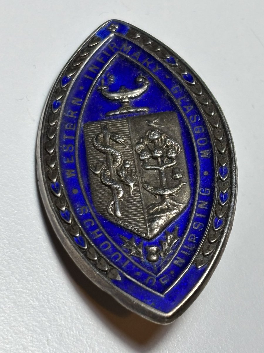Fiona Winter (@fiona_w_rcpsg) on Twitter photo A wee piece of history. Clearing through mum’s stuff and here is her”School of Nursing - Western Infirmary Glasgow” brooch - a hospital that is no more!
<a href="/RCPSGheritage/">RCPSG Heritage</a> <a href="/FriendsofGRI/">Friends of Glasgow Royal Infirmary</a> A wee piece of history. Clearing through mum’s stuff and here is her”School of Nursing - Western Infirmary Glasgow” brooch - a hospital that is no more!
<a href="/RCPSGheritage/">RCPSG Heritage</a> <a href="/FriendsofGRI/">Friends of Glasgow Royal Infirmary</a>