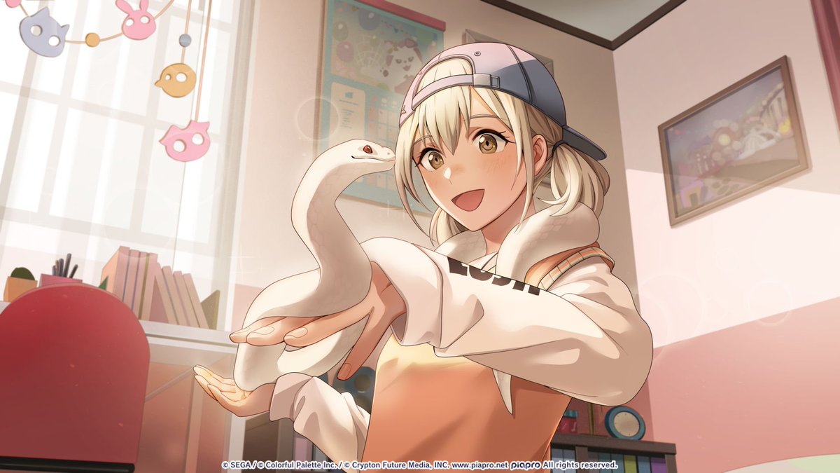 ColorfulStageEN's tweet photo. 🌟🐍 Kohane is taking care of her dad's pet snake!

She's a perfect inspiration for all pet lovers out there! 🐾

🎨: Kadeart (@kadeart )

#ColorfulStageActivities https://t.co/SDS0gVcvYy