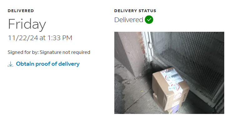 NYCNorma's tweet photo. @FedExHelp This isn't where I live. https://t.co/Be4gl0N5pt