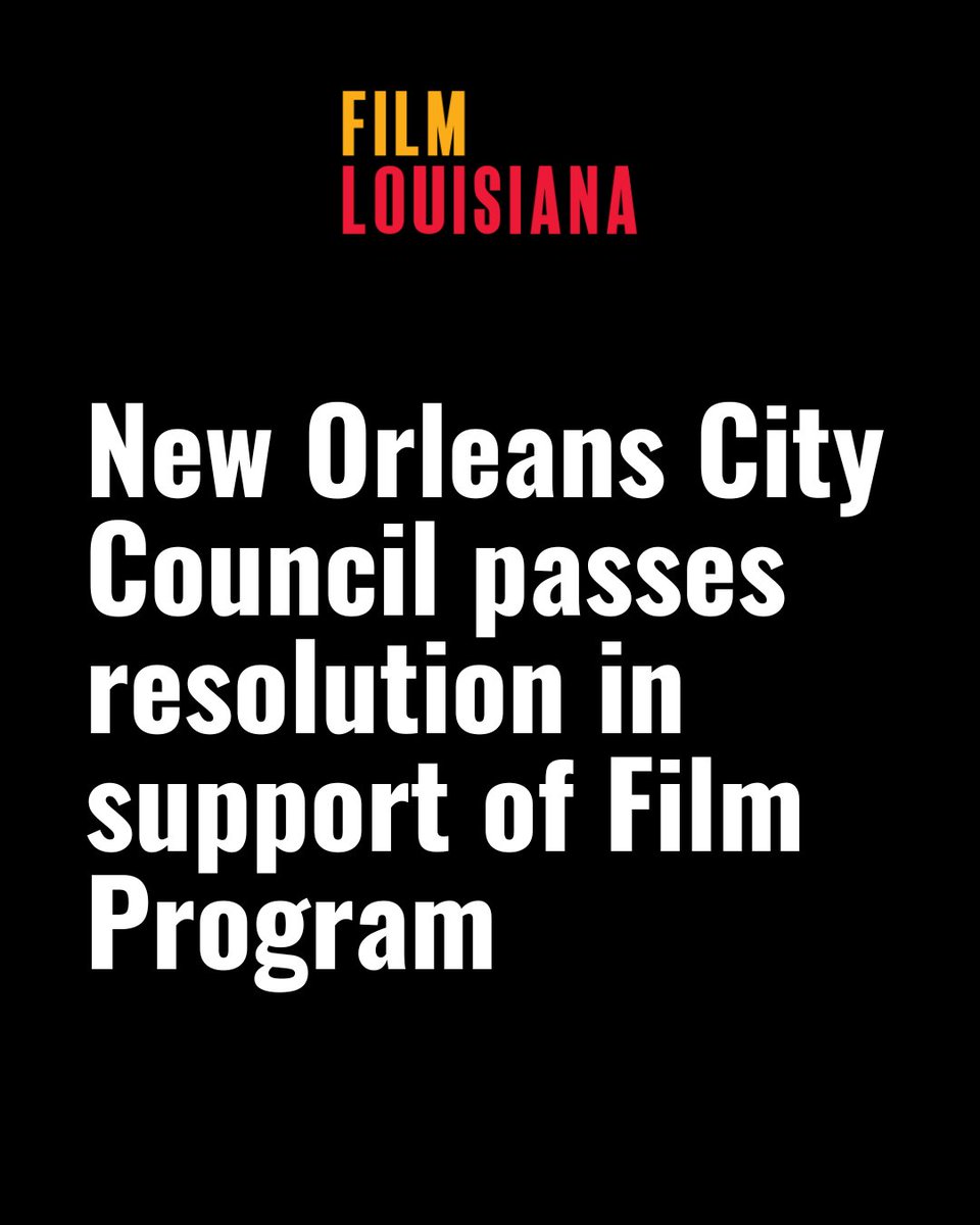 We at Film Louisiana extend our deepest gratitude to the New Orleans City Council for passing a resolution in support of the Film Program tax incentives. This decisive action underscores the Council's recognition of the film industry's vital role in Louisiana's economy, culture