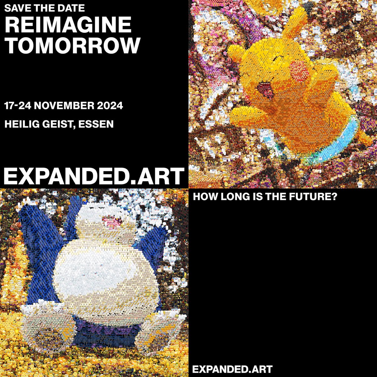 I CHOOSE YOU! by Skye Nicolas is part of REIMAGINE TOMORROW, 1954-2024, on occasion of the AI Biennale in Essen.

Learn more 👉 expanded.art/exhibitions/re…

Curated by Anika Meier, REIMAGINE TOMORROW, 1954–2024: AI IN CONTEXT #2 brings over 50 international artists, along with