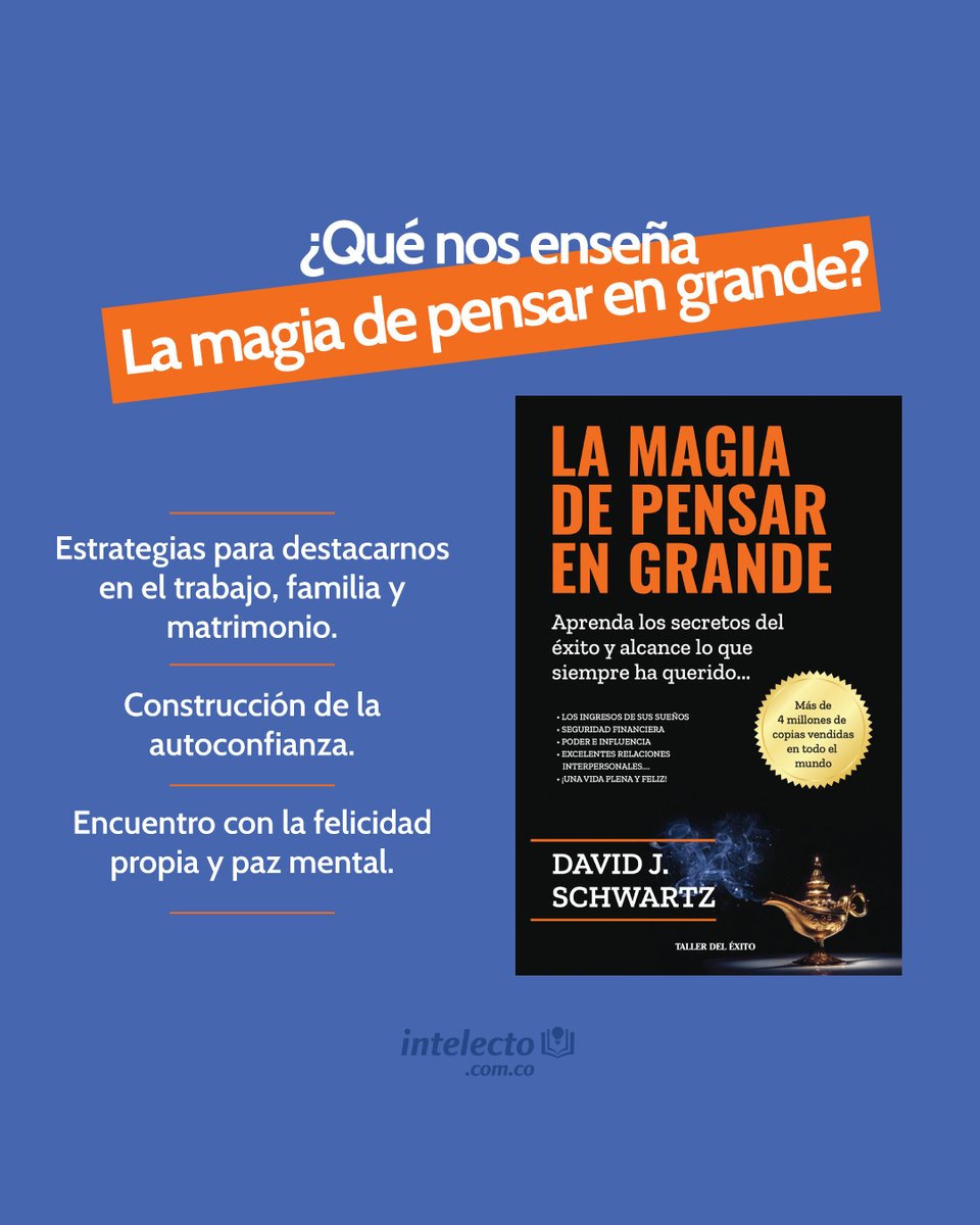 Intelecto_Col's tweet image. Su libro te ofrece estrategias prácticas para triunfar en el trabajo, fortalecer la familia y, lo más importante,  encontrar tu propia felicidad y paz interior

Sólo en intelecto.com.co $55.000 COP

#librosdemotivacion #lectura #book #pensarengrande