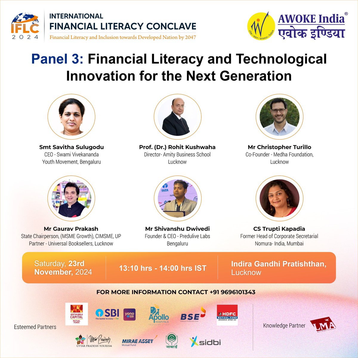 Our founder, <a href="/ShivanshuDwiv14/">Shivanshu Dwivedi</a>, will be speaking at the 7th @International Financial Literacy Conclave organized by <a href="/AWOKEIndia/">AWOKE India</a> &amp; also secured 1st Position in the Innovation Category of the FiLL Award 2024 for his contributions.

#IFLC2024 #FinancialLiteracy #PreduliveLabs #awoke