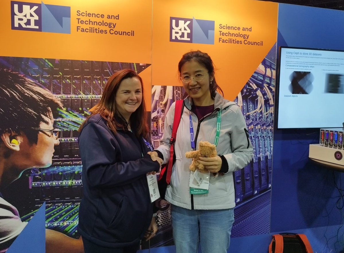 SciComp_STFC (@scicomp_stfc) on Twitter photo Our final-day raffle <a href="/STFC_Matters/">Science and Technology Facilities Council</a> booth #4331 at #SC24 saw Si Chen from Emory University win the last little Steiff Bear! Congratulations to Si Chen, pictured below receiving her prize from Marion Samler, <a href="/SciComp_STFC/">SciComp_STFC</a> ! Our final-day raffle <a href="/STFC_Matters/">Science and Technology Facilities Council</a> booth #4331 at #SC24 saw Si Chen from Emory University win the last little Steiff Bear! Congratulations to Si Chen, pictured below receiving her prize from Marion Samler, <a href="/SciComp_STFC/">SciComp_STFC</a> !