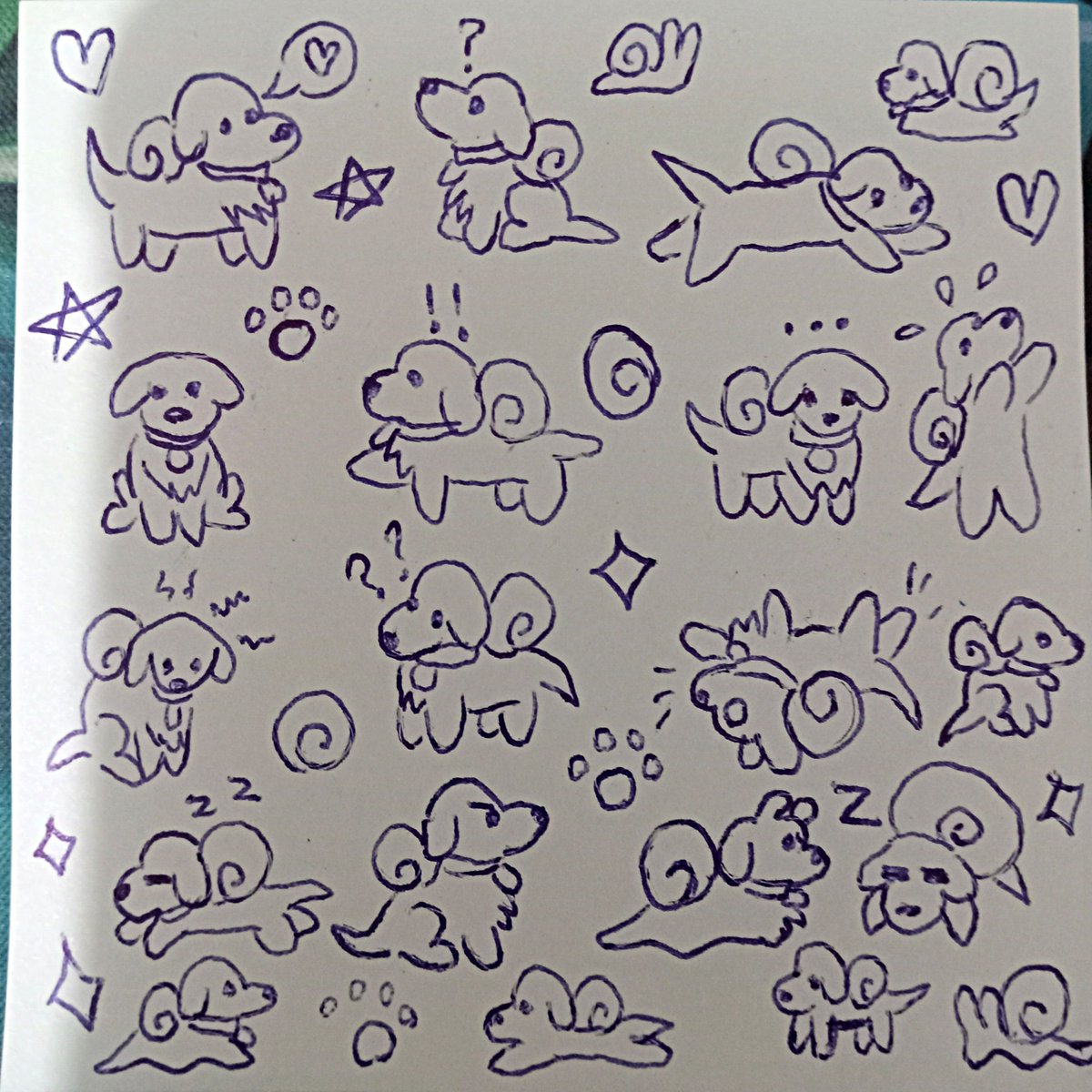 snuppysnail's tweet image. doodle snuppies