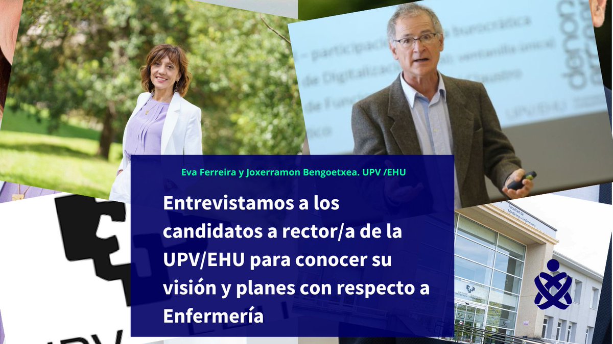 🗳️El martes son las elecciones para elegir al rector/a que liderará la <a href="/upvehu/">UPV/EHU</a>  los próximos 6 años.

Gracias a <a href="/BengoetxeaEHU/">Joxerra Bengoetxea</a> y @eva_ferreira_g por responder a nuestras preguntas sobre su visión del Grado de #Enfermería en #Gipuzkoa 👌

Entrevistas 👉coegi.org/notices/notice…