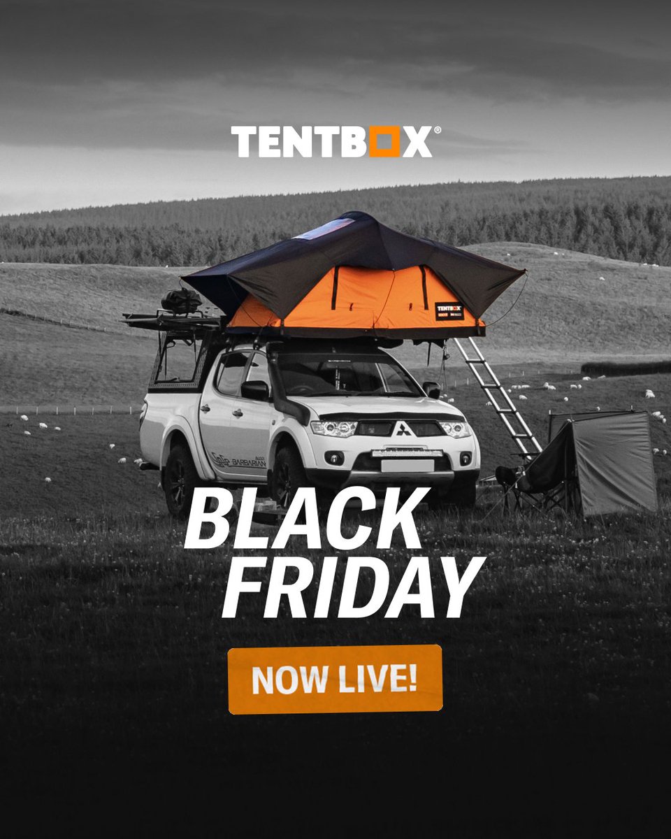 🟧 Black Friday starts now! ⬛️

Your next adventure just got more affordable 🙌🏕️ Enjoy savings on everything across the site.

Shop Black Friday 👉 tentbox.com

Don’t miss out – offers end 2nd December.

#TentBox #BlackFriday