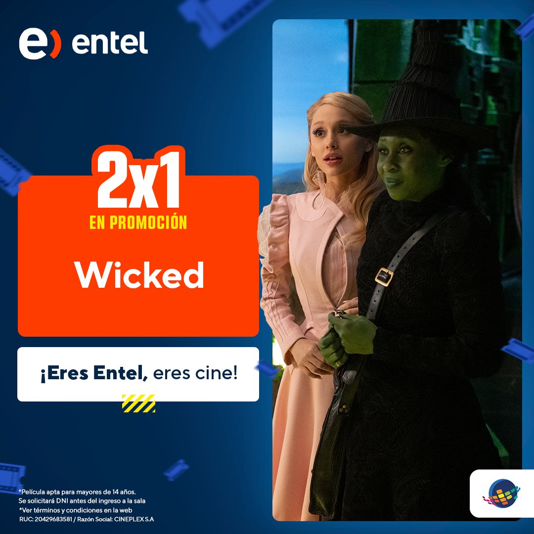 cineplanet's tweet photo. ¡MÁS DÍAS DE CINE CON #ENTEL! 🤩🎬
¡Las mejores películas te esperan con esta promo imperdible! 🎟️✨
Solo ingresa tu código en nuestra web 🌐 o app 📲 y listo.
¿Qué esperas para disfrutar en tu Cineplanet favorito? 🍿✨
#PromoEntel #Cineplanet #2x1DePelícula #NuestraCartelera https://t.co/KDFaJA5dvd