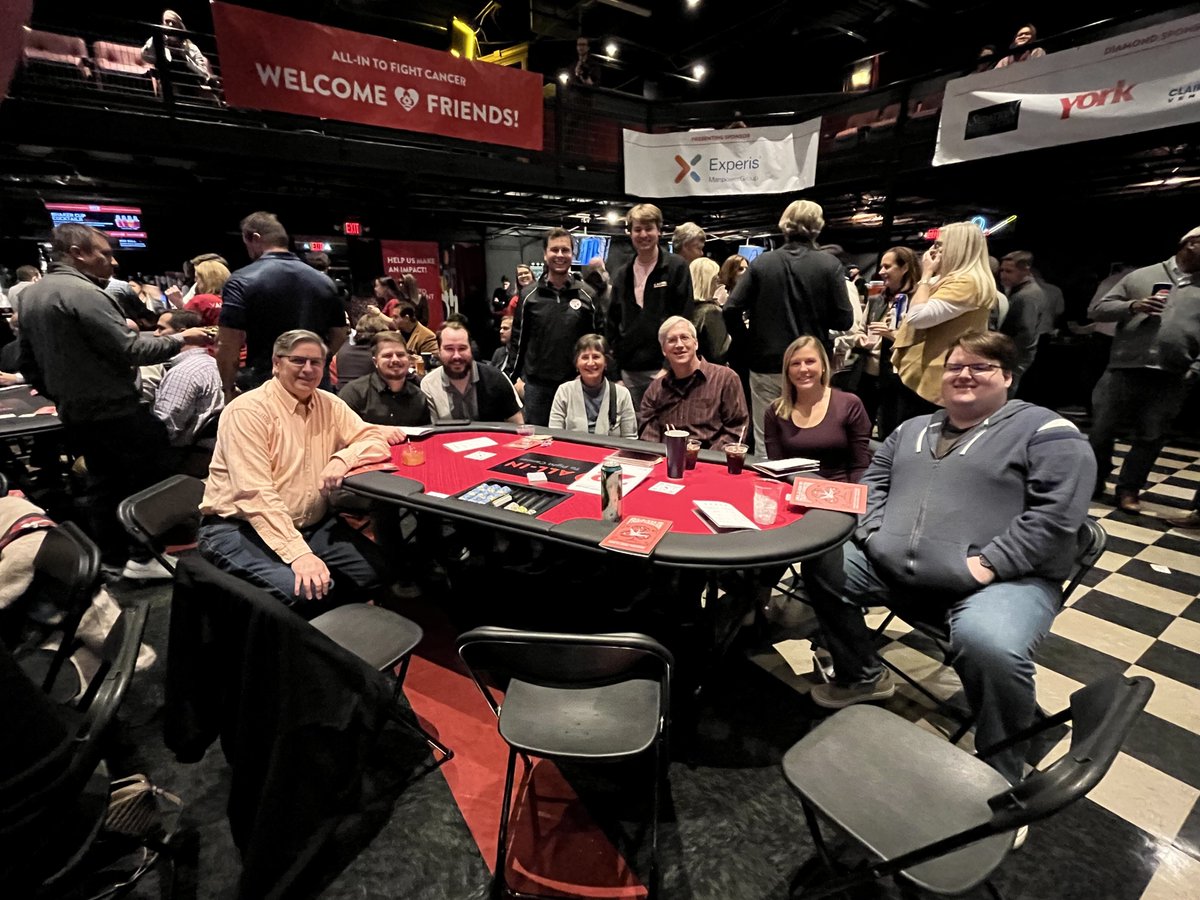 kadro's tweet photo. Last night, our team joined the annual All-In to Fight Cancer Texas Hold'em Poker Tournament in our hometown of Raleigh, NC. We’re proud to support this important cause alongside our community! 🎗️ https://t.co/ApAxxEV67R