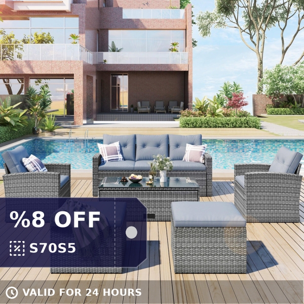 shopping4every's tweet photo. Check out this product 😍 6-Piece Outdoor Wicker Sectional Set with Coffee Table &amp; Cushions (Dark Grey) 😍 
starting at $901.99. 
Show now 👉👉 https://t.co/fdWdAGoEEP https://t.co/wD9donUpRl