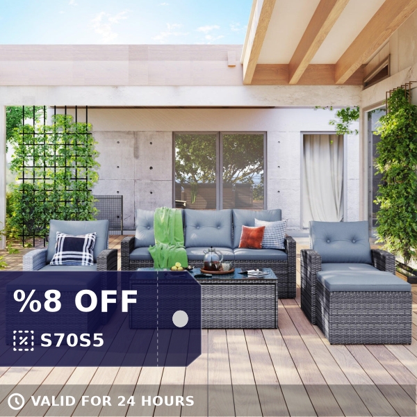 shopping4every's tweet photo. Check out this product 😍 6-Piece Outdoor Wicker Sectional Set with Coffee Table &amp; Cushions (Dark Grey) 😍 
starting at $901.99. 
Show now 👉👉 https://t.co/fdWdAGoEEP https://t.co/wD9donUpRl