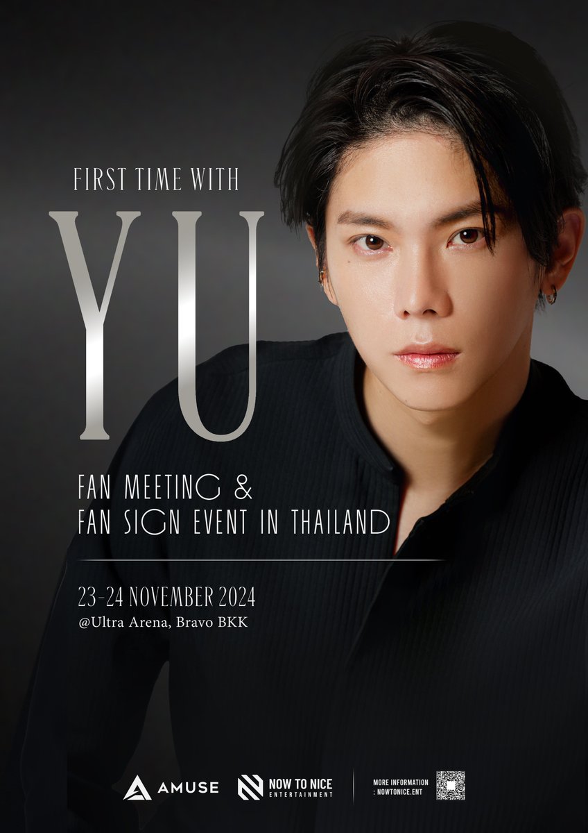 fourteenchannel's tweet photo. นับถอยหลังเตรียมตัวมาเจอกับ “น้องยู” ที่งาน…Fan meeting & Fan sign event in Thailand - 𝗙𝗜𝗥𝗦𝗧 𝗧𝗜𝗠𝗘 𝗪𝗜𝗧𝗛 𝗬𝗨 

#firsttimewithYUinBKK #หยางอวี่เถิง
#YangYuTeng #楊宇騰YU #NowToNiceEnt

หลังจากจัดแฟนมีตติ้งในต่างประเทศมาแล้วหลายรอบถึงเวลาที่ประเทศไทยจะมีน้องยูเป็นของตัวเองแล้วว แอบกระซิบเลยว่าความพิเศษที่น้องยูขนมานั้นจัดเต็มแบบไม่มีที่ไหนแน่นอน!
ใครที่บัตรแล้ว เตรียมความพร้อมให้ดีเพื่อมารับความอิ่มเอมจากน้องยูไปพร้อมๆกันได้ที่งาน  Fan meeting & Fan sign event in Thailand - 𝗙𝗜𝗥𝗦𝗧 𝗧𝗜𝗠𝗘 𝗪𝗜𝗧𝗛 𝗬𝗨  โดยงานแฟนไซน์ จะจัดขึ้นในวันที่ 23 พฤษจิกายน ณ Club Siam Glowfish at Siam Patumwan House building ชั้น 11  และแฟนมีตติ้งจะจัดขึ้นในวันที่ 24 พฤษจิกายน ณ Ultra Arena, Bravo BKK

สำหรับใครที่ยังไม่มีบัตร รีบจับจองก่อนพลาดโอกาสดีๆที่จะได้เจอน้องยูแบบใกล้ชิด 

แล้วมาร่วมสร้างความทรงจำที่แแสนพิเศษไปกับน้องยูกันน!!!

จองบัตรได้ที่ https://t.co/ymk1W2jvsb 

ติดตามรายละเอียดเพิ่มเติมได้ที่
Twitter : @NowtoNice_Ent
Facebook : https://t.co/W8imMxQlzt