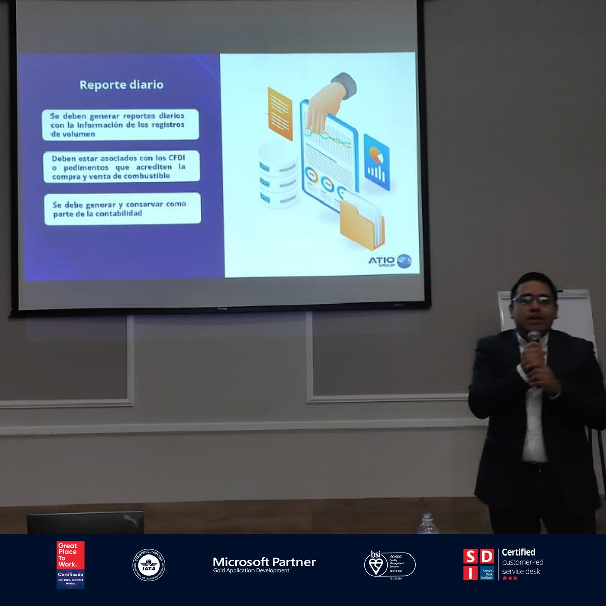 ATIOGroup's tweet photo. ¡Así se vivió nuestra participación en el #SeminarioNacionalGasolinero realizado por @grupobesco !😃
Agrademos el espacio para presentar grandes contenidos relevantes para el sector para sus estaciones de servicio.
#ATIOGroup #GrupoBesco #Capacitaciones #IndustriaDelCombustible https://t.co/uhbxRD7CHo