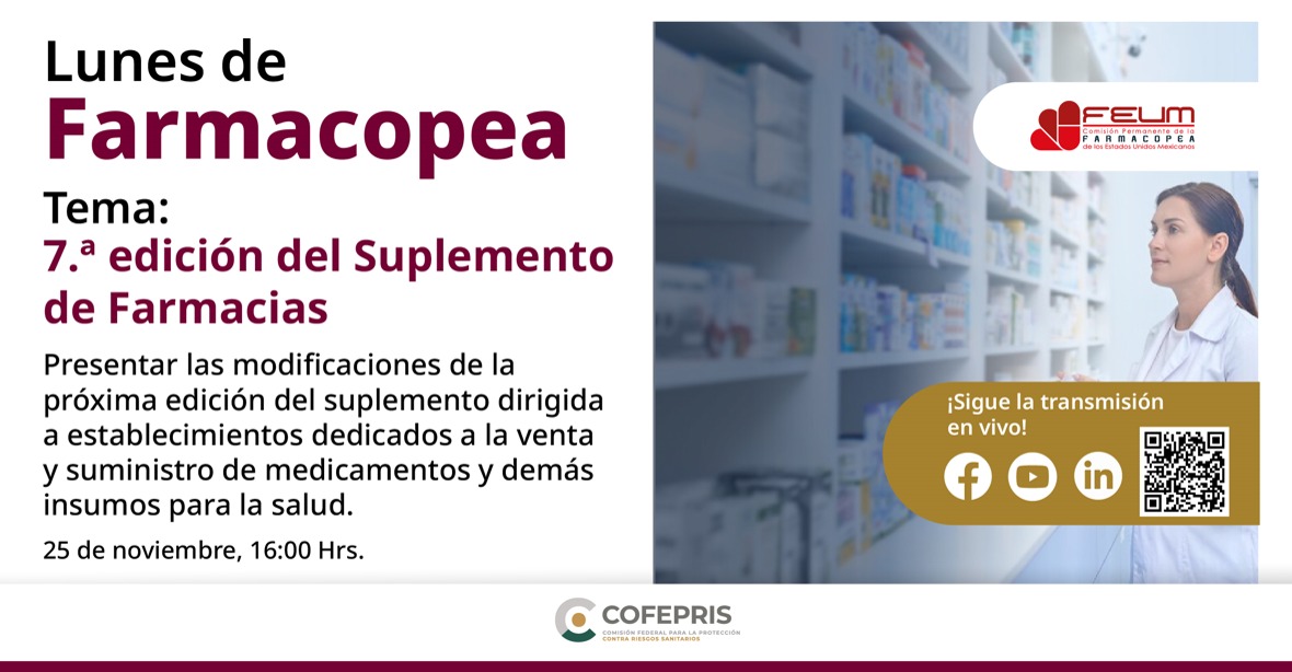 🔔 ¡Nos vemos en una hora!
👩‍🔬 Conoce las actualizaciones del Suplemento de Farmacias 2024 con los expertos:
Norma Ofelia Martínez Guerrero y Luz Carolina Tapia Uribe. ¡No faltes!
🗓️ 25 de noviembre | ⏰ 16:00 hrs"
videoconferencia.telmex.com/j/1240656402